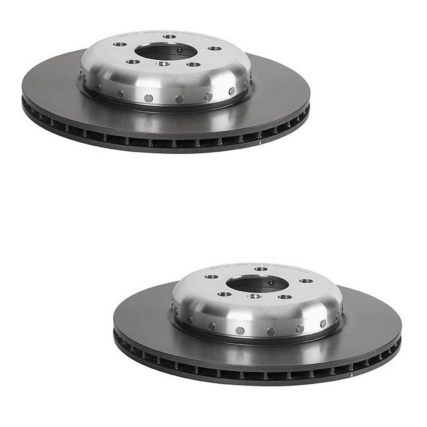 BMW Disc Brake Pad and Rotor Kit - Front and Rear (340mm/345mm) (Ceramic) (EURO) 34218099354 - Akebono Euro Ultra-Premium 4122676KIT